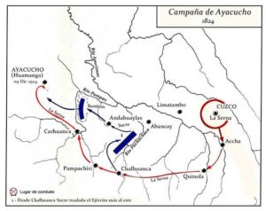 batalla ayacucho mapa