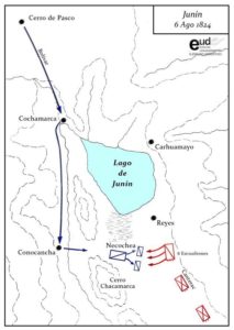 Mapa de la Batalla de Junín