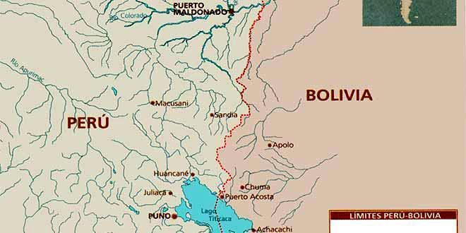 Resultado de imagen para limite de territorio peru y bolivia
