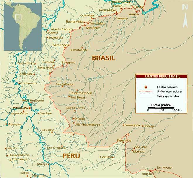 mapa frontera peru brasil